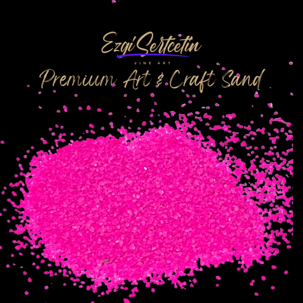 Premium Art Sand|Craft Sand|Unique Metallic-Neon Colors|Excellent Quartz Sand|10 oz|Excellent for Artwork|DIY|Sand Painting|Wedding Decoration|Vaze Filling|Ezgi Sertcetin